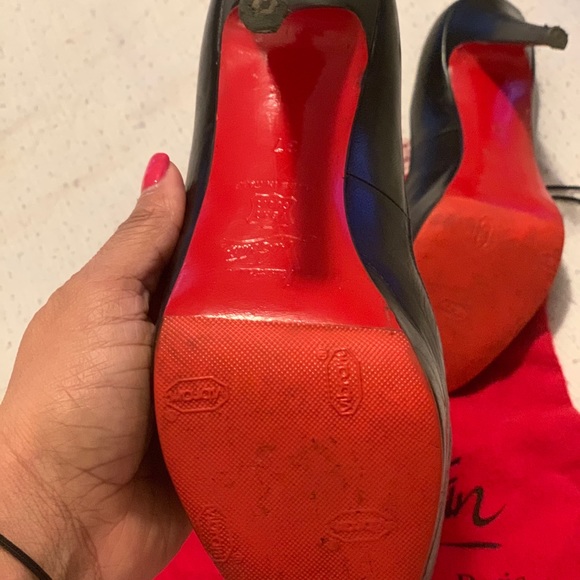 Christian Louboutin , Black Peep Toe Size 7 - Picture 7 of 8